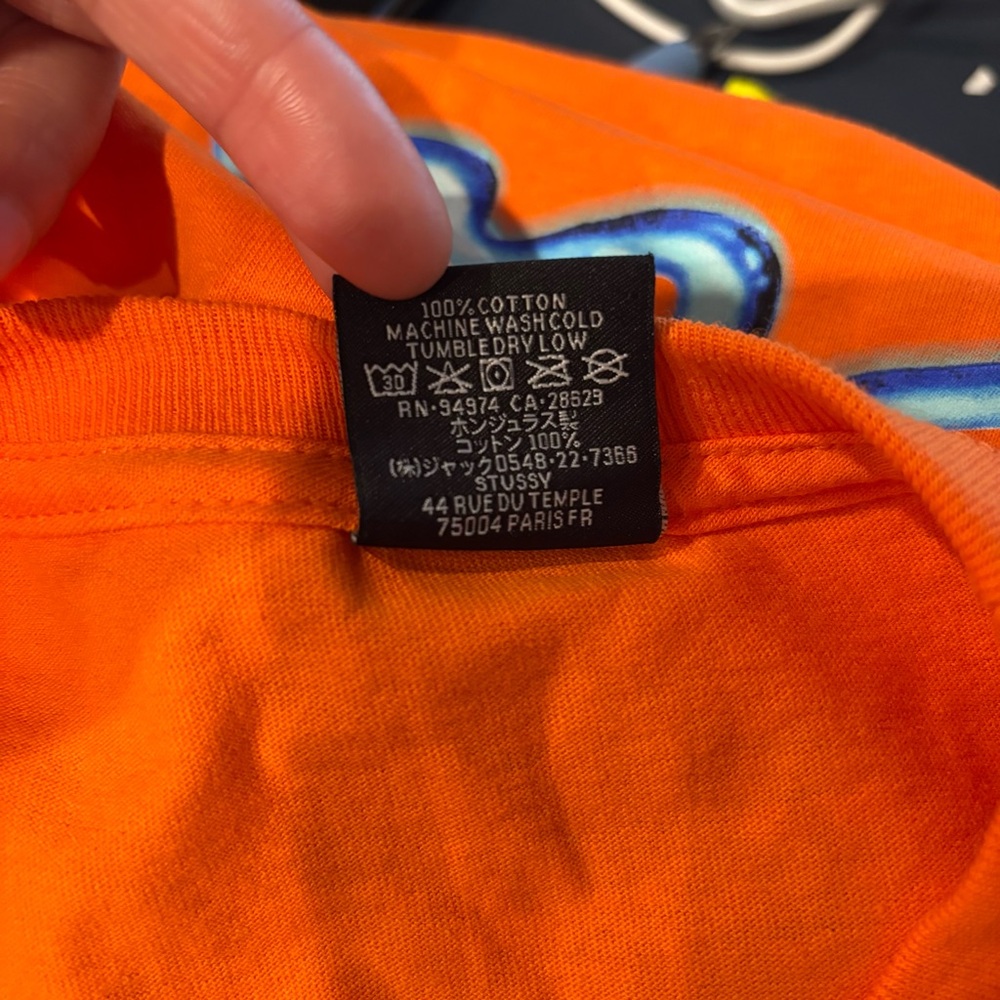 Stussy Mens Melted Tee in Coral - Picture 6 of 6